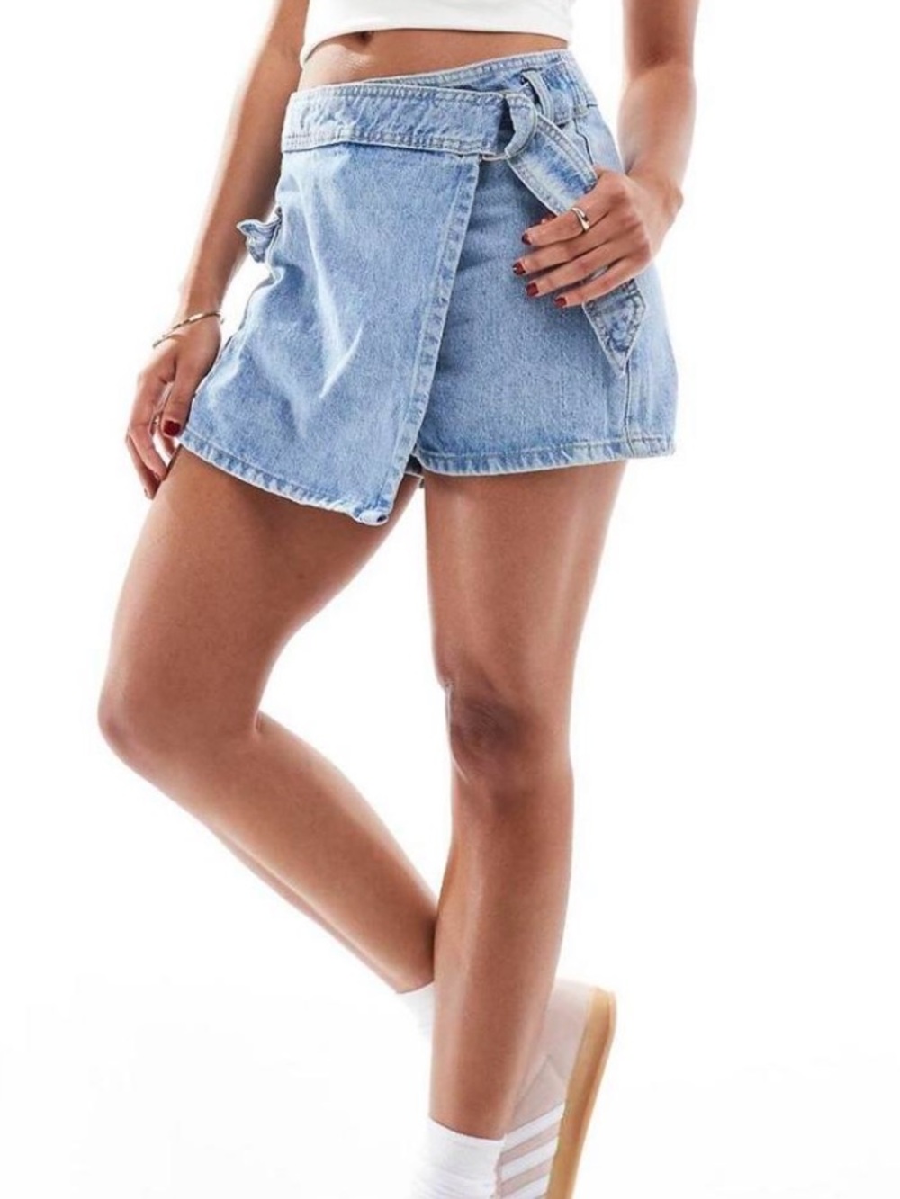 Mango blue denim skirt size small